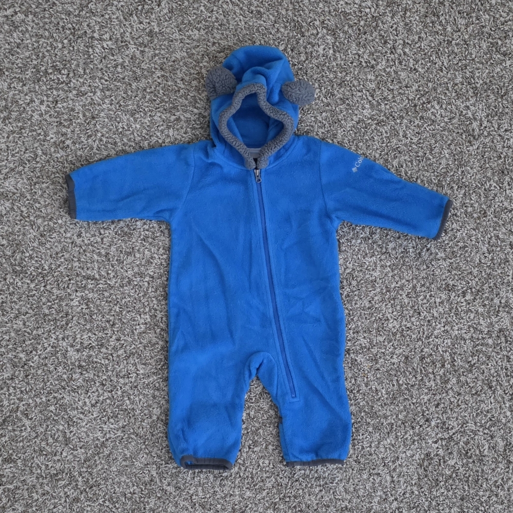 3-6months Columbia Fleece Bear Baby Boys Bunting Snowsuit Pram Snow Suit